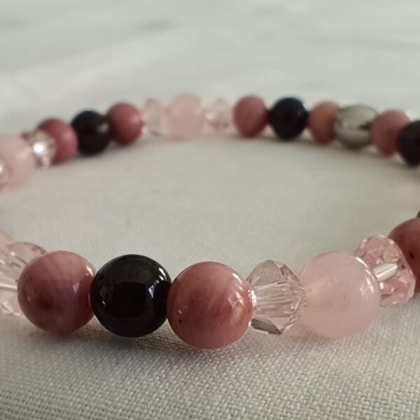 Rhodonite/Grenat/Quartz rose
