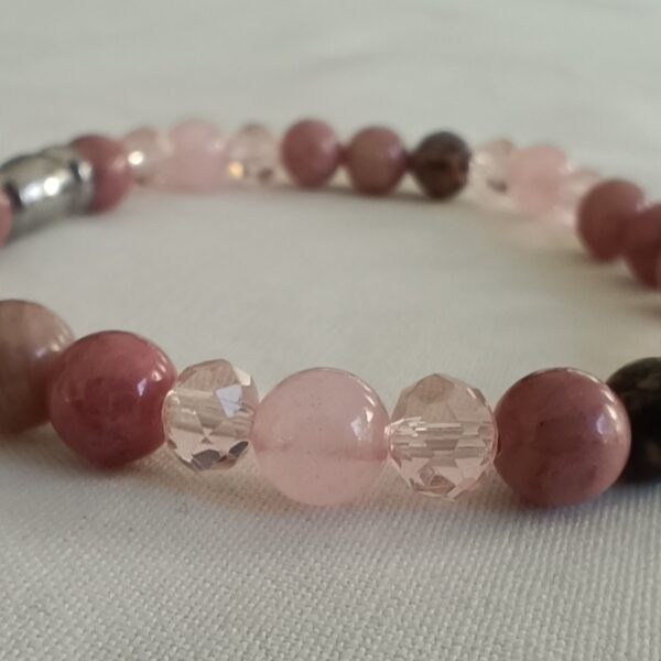 Rhodonite/Quartz rose